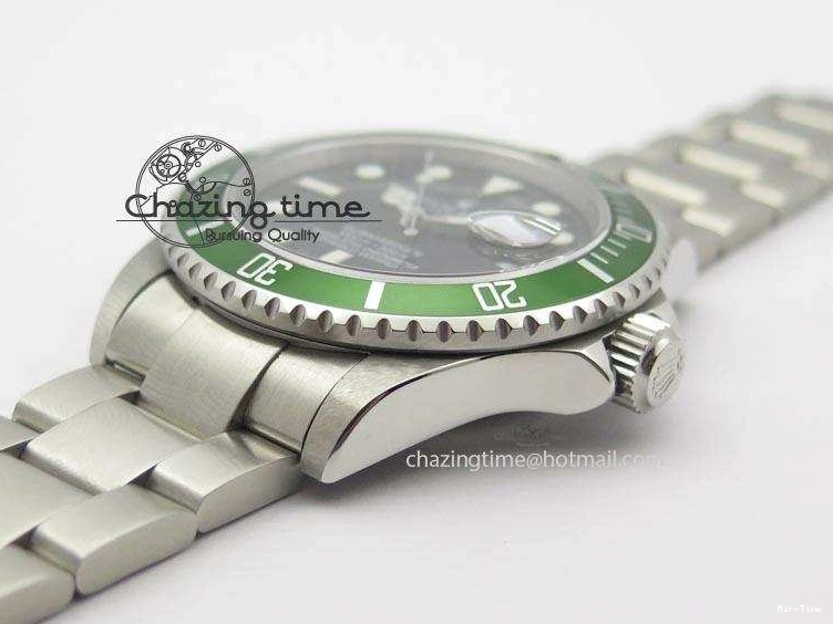 MiroTime 0419 Submariner BP Maker 16610 Green Dial On SS Bracelet A Bright 3870